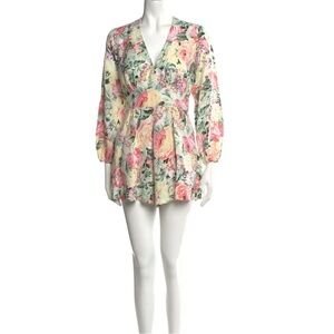 Faithfull the Brand Yellow and Pink Floral Romper